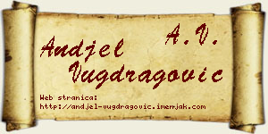 Anđel Vugdragović vizit kartica